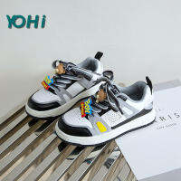 รองเท้ารองเท้าสเก็ตบอร์ดเด็กผู้ชาย,รองเท้าวิ่ง MODE Korea รองเท้าผ้าใบสูง/ต่ำหนังเบาความต้านทานการลื่นไถลเหมาะสำหรับเด็กวัยรุ่นและเด็กผู้ชาย