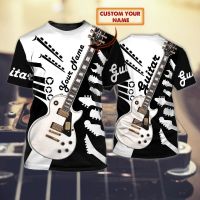 T SHIRT - (All sizes are in stock)   Guitar - Personalized Name 3D T-shirt - Cute 3D T-shirts of all sizes  (You can customize the name and pattern for free)  - TSHIRT