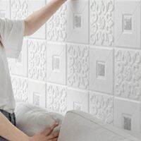 ♘✑♟ 10Pcs 35cmx35cm Self-adhesive simulation brick home decoration background wall sticker 3D wallpaper TV background decoration