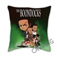 [HOT SHXLLOWWQWH 522] Boondocks 3D พิมพ์โพลีเอสเตอร์ปลอกหมอนตกแต่งโยนปลอกหมอนสแควร์ซิปปลอกหมอนของขวัญแฟน H02