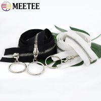 ：“{—— Meetee 5# 85Cm 120Cm Metal Zippers Open-End Double/Sigle Ring Sliders Zip For Sewing Overcoat Jacket Zipper Clothes Accessories