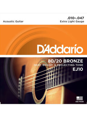 Daddario สายกีต้าร์โปร่ง Acoustic Guitar String รุ่น EJ-10