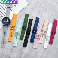 CCLCC สายซิลิโคน22มม. แบบหยักเข้ากันได้กับนาฬิกา Huawei GT 2019 46มม./Watch GT Active / Watch 2 Pro / Samsung Galaxy Watch 46มม./S3เกียร์สายรัดเปลี่ยนซิลิโคนแบบนิ่ม