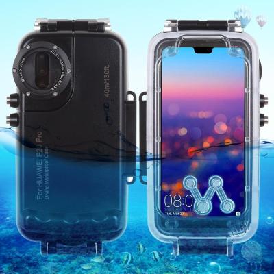 Hawael เคสดำน้ำกันน้ำ40ม./130ฟุตสำหรับ Huawei P20 Pro เคสสำหรับถ่ายรูปใต้น้ำถ่ายวิดีโอ (สีดำ)