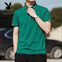 playboy เสื้อโปโลแขนสั้น แฟชั่นสำหรับผู้ชาย