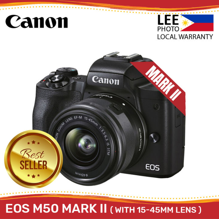 Canon EOS M50 Mark II Mirrorless Digital Camera with 15-45mm Lens (Lee ...