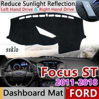 (Ssklo) สำหรับ Ford Focus St 2011-2018 Anti-Slip Mat ที่รองโทรศัพท์ติดรถยนต์ Sunshade Dashmat ปกป้องรถอุปกรณ์เสริม