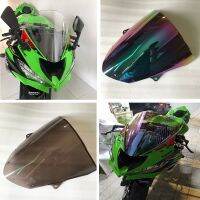 ลืมสินค้า✐ZX6R กระจกบังลมสำหรับ2019 2020 2021 2022 Kawasaki Ninja 636 ZX-6R ZX6R ZX 6R กระจกบังลมหน้าจอ ZX636ฟองคู่อิริเดียมสีดำ