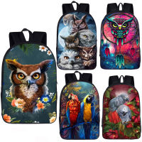 Cute Bird Owl Parrot Print Backpack for Teenager Boys Girls Children School Bags Women Rucksack Kid School Backpack Book Bag