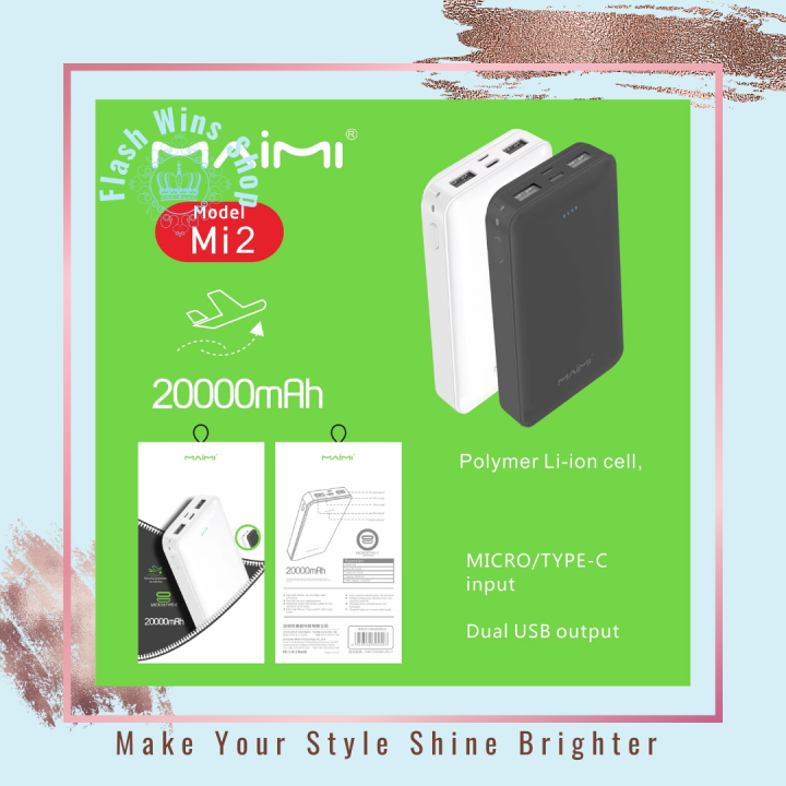 Maimi Mi2 20000mAh Polymer business power supply Fully Charged And ...
