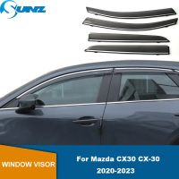 กระบังปิดหน้าต่างสำหรับ CX30 Mazda CX-30 2020 2021 2022 2023บังหน้ากันแดดหน้าต่างบานแผ่นเบนทางลมเคสป้องกันลมฝน