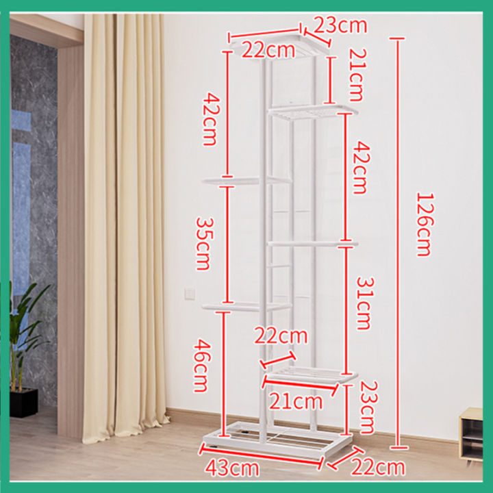 7ชั้นชั้นวางต้นไม้-ขาว-ชั้นวางของสวยๆ-ชั้นวางดอกไม้-ชั้นวางกระถางต้นไม้-กระถางต้นไม้ชั้นวางของดอก-ชั้นวางของอเนก-การตกแต่งห้องนั่งเล่น-ชั้นวางของโชว์-plant-stand