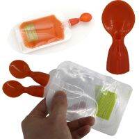 【hot】▽☈⊕ Silicone Squeeze Soft Baby Feeding Spoons for Reusable Food ！