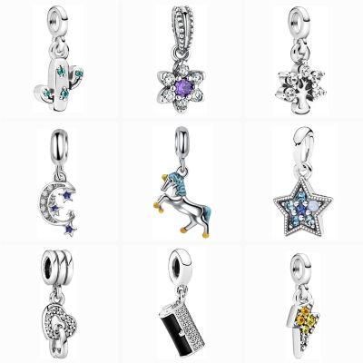 Shining High Heel Car Dog Cat Motorcycle Wings Mum Star Bead Fit Original Pandora Charms Silver Color Bracelet DIY Women Jewelry