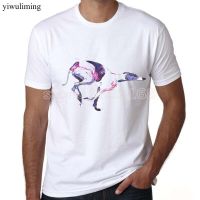 Greyhound animal print t-shirt men dog lovers funny t shirts homme harajuku shirt summer tops white tshirt streetwear