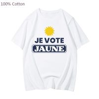 Ricard Je Vote Jaune Letter Printing Tshirt Mens Shortsleeved Harajuku Couple Clothing Tshirt For Male