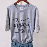 Wifey Mama Boss Tee Summer Vintage Tree Women Tshirts Graphic Tees Harajuku Tops Travel Harajuku Hipster Aesthetics T-shirt