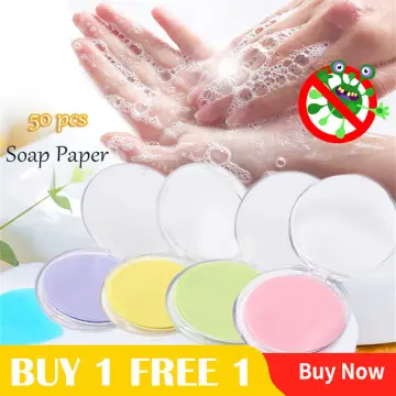 Foaming Soap Flakes Washing Hand Paper Slice Sheets Travel Portable 100pcs  