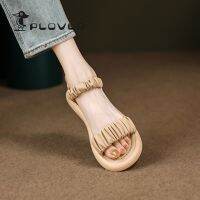 Flat-Strap Sandals Womens Summer All-Match Thick-Soled Casual Beach Shoes