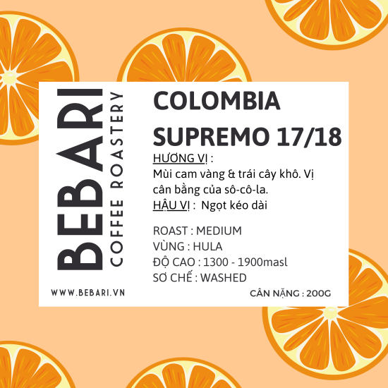 Cafe colombia superemo 17 18- 200gr - ảnh sản phẩm 1