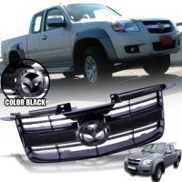 กระจังหน้า หน้ากระจัง พร้อมโลโก้ รุ่น มาสด้า MAZDA BT-50 BT50 ตัวเก่า ปี 2006 - 2009 สีดำเงา 1 ชิ้น