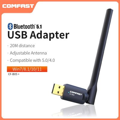 Comfast อะแดปเตอร์รับส่งสัญญาณบลูทูธไร้สาย 5.1 USB ระยะไกล 20 เมตร สําหรับคอมพิวเตอร์ และแล็ปท็อป