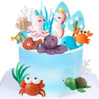 【CW】▦  Under The Sea Decoration Seahorse Crab Toppers Baby Shower Theme Supplies