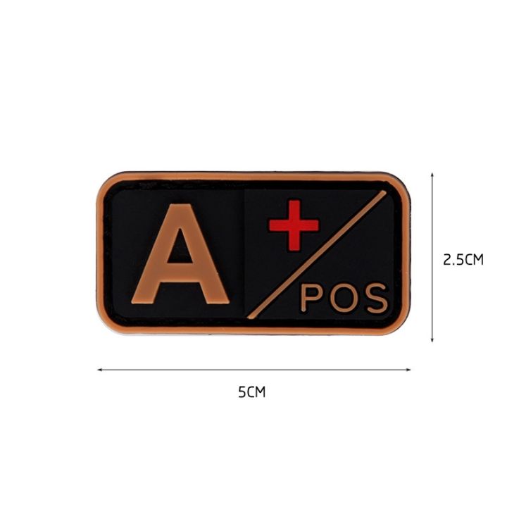 4-colors-optional-blood-types-rubber-patch-a-b-o-pos-neg-morale-badges-tactical-hook-loop-patches-for-medical-purpose-wholesale