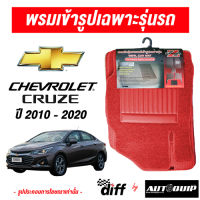 diff พรมปูพื้นรถยนต์ พรมใยไวนิล พรมเข้ารูปรถยนต์ Chevrolet Cruze  ปี 2010-2020 สวย หนา ทนทาน วัสดุผลิตจาก PVC เกรด A