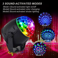 Remote Control Mini Party Lights Sound Activated Rotating Disco Ball DJ RGB KTV Lights For Car Club Bar Christmas Wedding