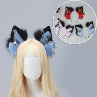 Cosplay Hair Accessories Simulation Plush Headwear Tassel Pendant Decor Headwear Wolf Ears Headband Simulation Wolf Ears Headwear Ethnic Style Headband