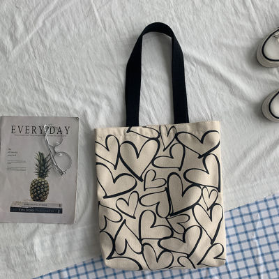 Stylish Canvas Bag Shopping Bag Women Tote Student Bag Tote Bag Shoulder Bag Canvas Handbag Bag Canvas Tote Bag