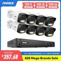 ANNKE 5MP 8CH ระบบรักษาความปลอดภัยวิดีโอเครือข่าย POE เอสดีพิเศษ5MP H.265 + NVR 8ชิ้นกล้อง IP 5MP การบันทึกภาพของกล้องวงจรปิดบัตร TF 128G