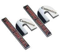 2 Pack Cummins Turbo Diesel Emblems Badges Output Nameplate Replacement Sticker for R-AM 2500 3500 Fender Emblem Mopar