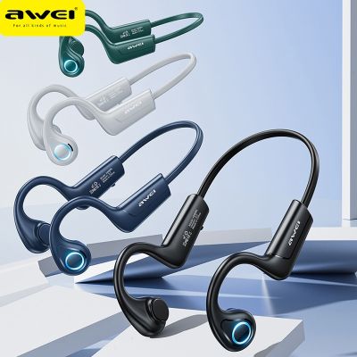 ZZOOI Awei A886 Pro Bone Conduction Wireless Headphones Bluetooth 5.2 Hifi Ear-hook Air Conduction Earphone with Mic Sports Headset