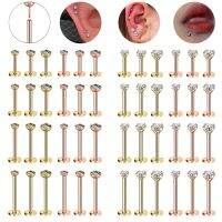 1 Pc 6/8/10/12MM Gold Plug-In Labret Piercing 16G Helix Cartilage Stud Pircing Jewelry