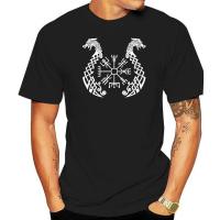 Viking Viking Valhalla Vegvisir Drakkar เสื้อยืดแฟชั่นคอกลมพิมพ์ลาย100% ผ้าฝ้ายฤดูร้อนใหม่เสื้อคอกลมขายส่งราคาถูกเสื้อยืดตลก