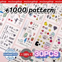 MUISUNGSHOP [TAT2A1] 30ชิ้น TATTOO แทททูฮยอนอา สติ๊กเกอร์tattoo สติ๊กเกอร์ แทททู Sticker Tattoo แทททูมินิมอล แทททูฮยอนอา