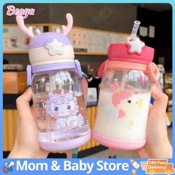 Straw Cup Creative Cartoon Baby Straw Cup Outdoor Portable