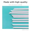 8mm x 210mm Paper Straw White with Individual Wrapper Sharp End Bevel Cut (300 PCS). 