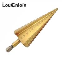 3-12 4-32mm HSS Titanium Coated Metal Hex Core Drill Bits High Speed Steel Step Drill Bit Set Cone Hole Wood Cutter Taper Metric