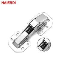 5PCS NAIERDI Kitchen Cabinet Hinges 90 Degree No-Drilling Hole Hydraulic Hinge For Cupboard Door Furniture Hardware With Screws