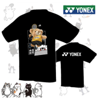 YONEX 2023ใหม่เสื้อแบดมินตันชายและหญิงแห้งเร็วแขนสั้นเสื้อเทนนิสฤดูร้อนกีฬาวิ่งระบายอากาศได้ดีกางเกงขาสั้นทัวร์แมนเน็ตแห้งเร็ว