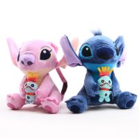 Stitch Plush Doll Lilo &amp; Stitch Cartoon Stuffed Plush Toys Stitch Angel King Animal Plush Bag ของขวัญวันเกิดสำหรับเด็ก