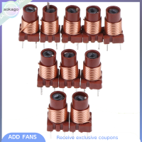 Aokago 10pcs 12T 0.6uH-1.7uH ปรับ High-Frequency Ferrite Core INDUCTOR