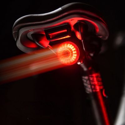 ♟✳ ENLEE Bicycle Brake Tail Light Super Bright Intelligent Warning Tail Light LED Outdoor Night Riding Equipment Accessories