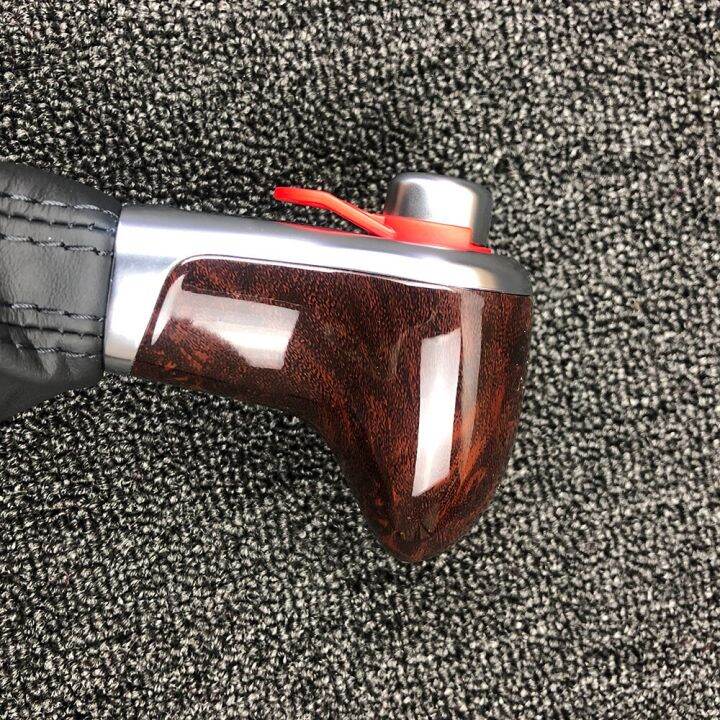 wood-chrome-gear-shift-knob-leather-gaiter-boot-at-lhd-only-for-audi-a3-a4-b8-a5-a6-c6-q5-q7-2009-2010-2011-2012-2013