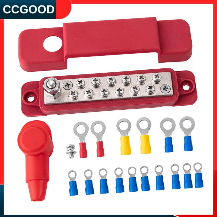 ccgood-บล็อกการกระจายพลังงาน12เทอร์มินัลบาร์รถบัสบาร์180แอมป์สีแดง