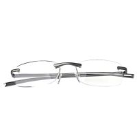 Aluminum Metal Rimless Reading Glasses Presbyopic Eyeglass Resin Lense 1.0 3.5