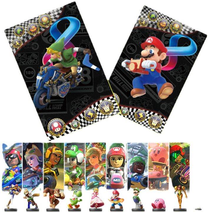 การ์ดเกมร้อน Super Mario Racing Mariokart8 AMIIBO การ์ด Linkage Kart 8 ...